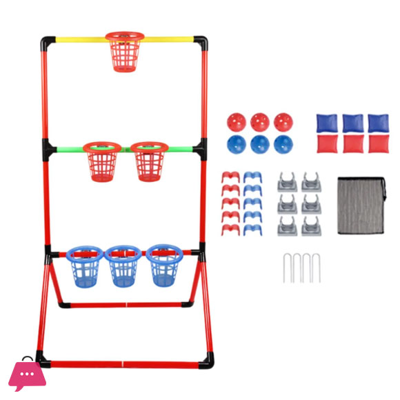 Bucket Game Outdoor Backyard Game with Basket Throwing Game Indoor Outdoor Garden Party Game for Boys Girls Kids