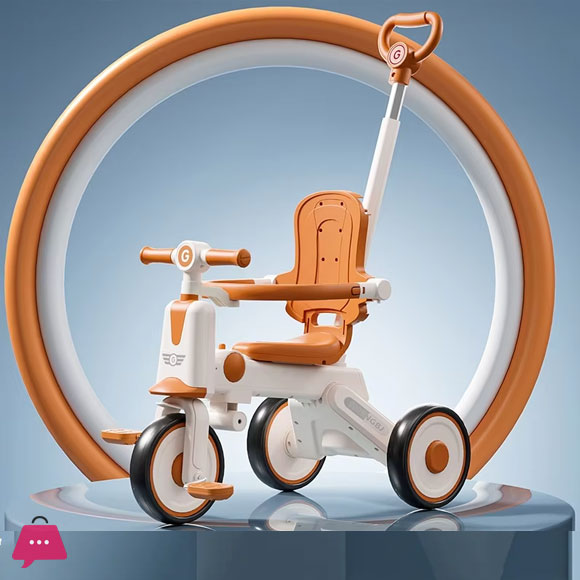 Childrens Tricycle Can Sit and Push Baby Artifact Hand Push Lightweight Folding Bicycle
