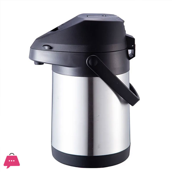 DayDays Airpot thermos Vacuum Insulated Stainless Steel Lever Action Airpot Thermos Water Coffee Airpots Dispenser with Pump - 4Liter