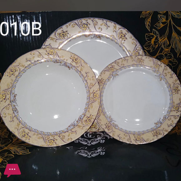 GC Fine Bone China Plate Set of 18