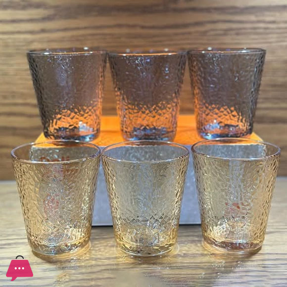 Glassware Drinking Glasses Set of 6 Drinking Glasses Drinking Glass for Water Juice and Cocktails Water Glass