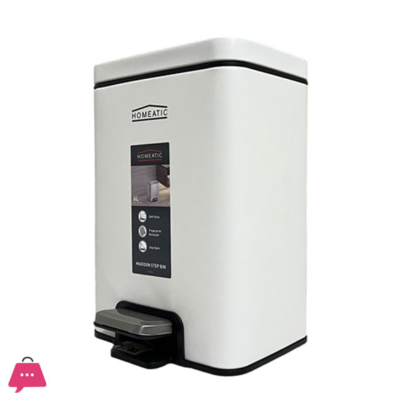 Homeatic Madison Stainless Steel Step Bin 6Ltr