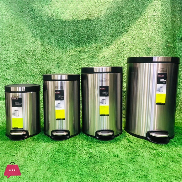Homeatic Stainless Steel Grace Pedal Bin 12 Litre (Hydrolic)