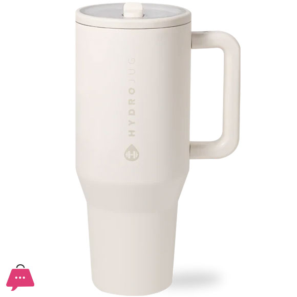 SALE PRICE Hydro Jug Tumbler with Handle Straw Lid Stainless Steel Vacuum Insulated Car Mug 32oz
