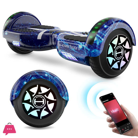 iHoverboard H4 Blue Bluetooth Hoverboard 6.5 Inch