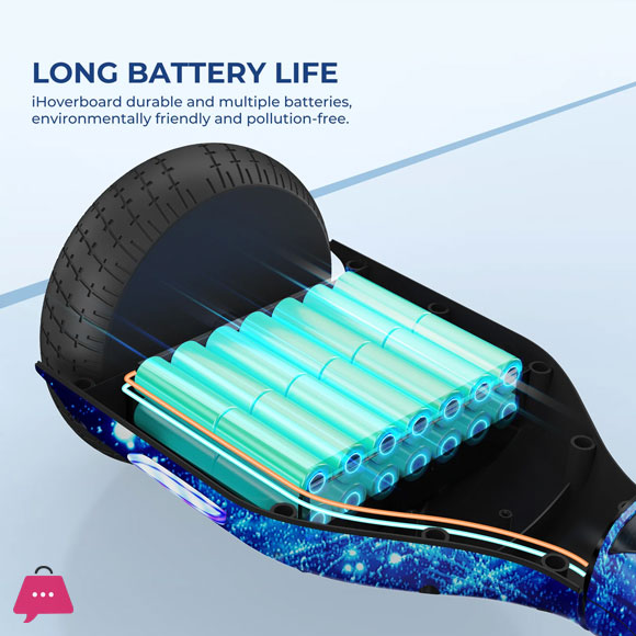 iHoverboard H4 Blue Bluetooth Hoverboard 6.5 Inch