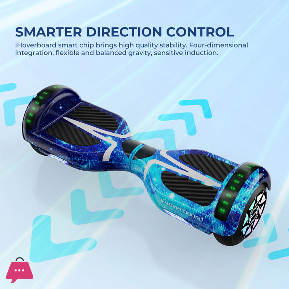 iHoverboard H4 Blue Bluetooth Hoverboard 6.5 Inch