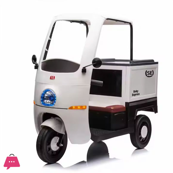 Kids Electric Ride on Tuk Tuk 3-Wheeler Electric Rickshaw- 12V