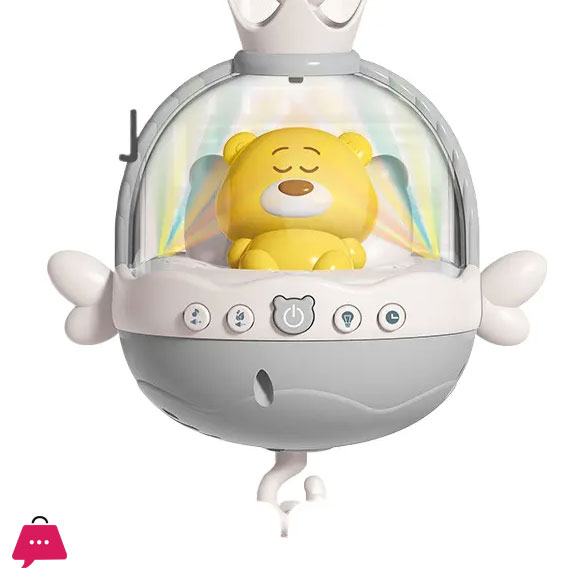 Music Rotating 0-1 year old Baby Remote Control Bed Bell Toy Soothing
