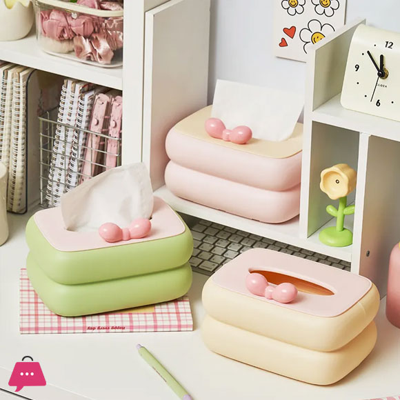 Plastic Tissue Box with Spring Cartoon Napkin Holders
