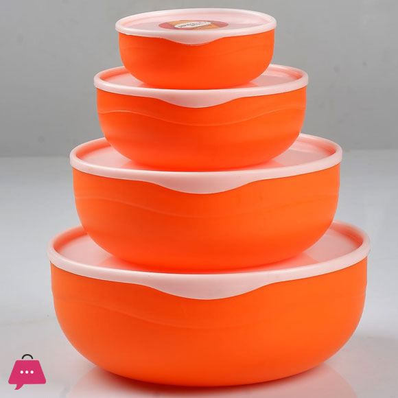 Splash Plastic Cap Bowl Set of 4