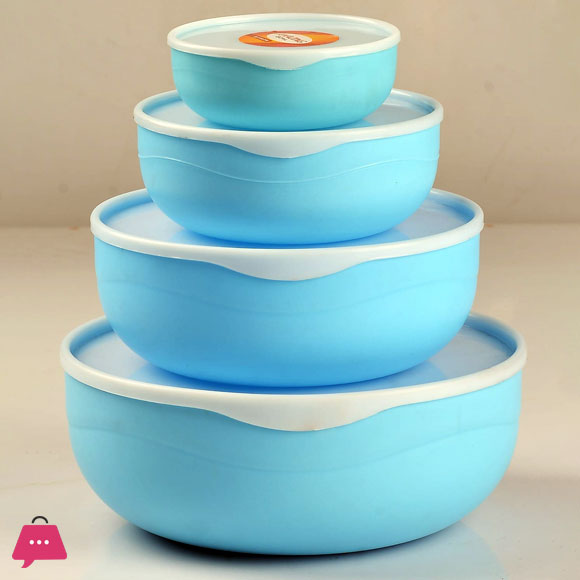 Splash Plastic Cap Bowl Set of 4