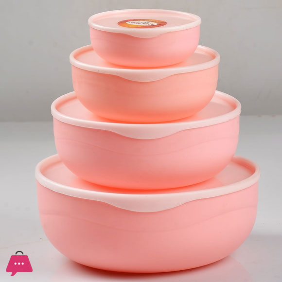 Splash Plastic Cap Bowl Set of 4