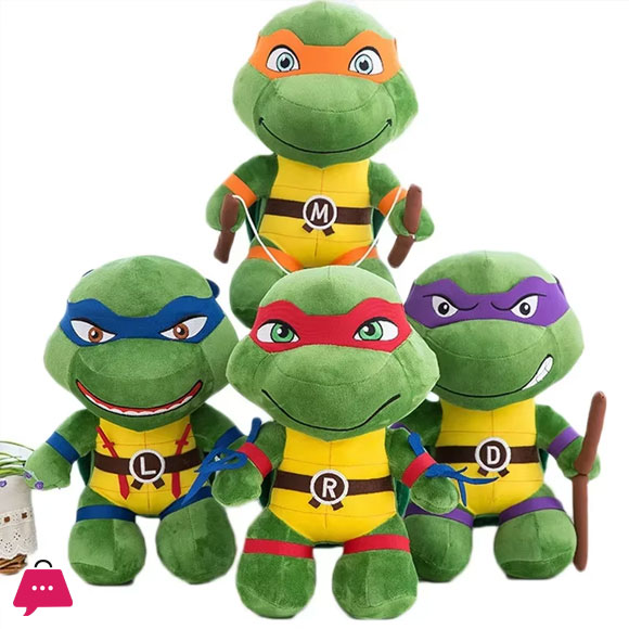 Teenage Mutant Ninja Turtles Plush Toy tmnt Cartoon Donatello Mikey Raffaele Leonardo Figure Stuff Kids Gifts - 45CM