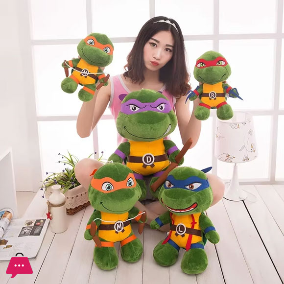 Teenage Mutant Ninja Turtles Plush Toy tmnt Cartoon Donatello Mikey Raffaele Leonardo Figure Stuff Kids Gifts - 45CM