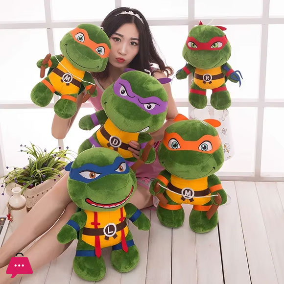 Teenage Mutant Ninja Turtles Plush Toy tmnt Cartoon Donatello Mikey Raffaele Leonardo Figure Stuff Kids Gifts - 45CM
