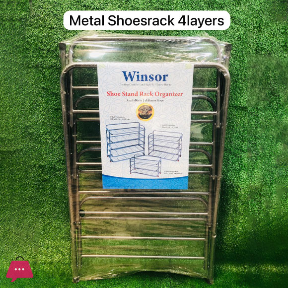 Winsor Metal Foldable Shoe Rack Heavy Duty - 4 Layer