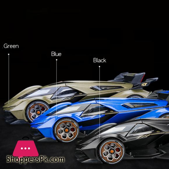 1:22 Lambos Vision Gran Turismo V12 GT Alloy Model Diecast Sound Super Racing Lifting Tail Hot Car Wheel For Children Gifts
