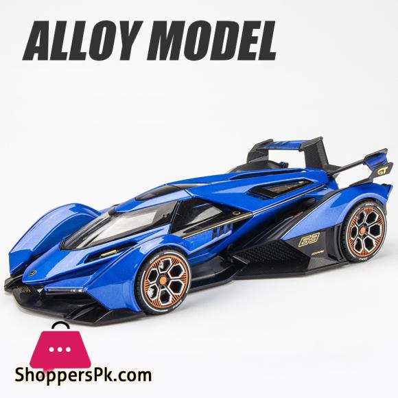 1:22 Lambos Vision Gran Turismo V12 GT Alloy Model Diecast Sound Super Racing Lifting Tail Hot Car Wheel For Children Gifts