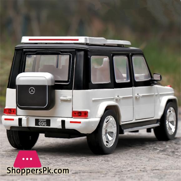 1:24 EQG G65 G63 New Energy Car Model Diecasts Alloy Metal Toy Off-road Vehicles Car Model Simulation Sound and Light kids Gifts