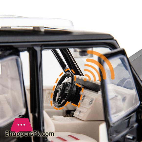 1:24 EQG G65 G63 New Energy Car Model Diecasts Alloy Metal Toy Off-road Vehicles Car Model Simulation Sound and Light kids Gifts