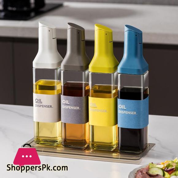 500ml Sauce Dispenser Glass Oil Bottle Gravity Openning Oil Bottle