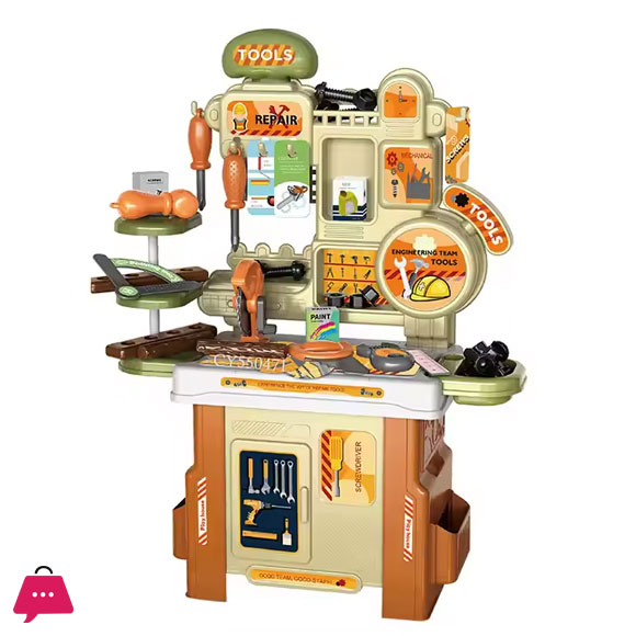 53 Pieces Tool Workbench Toy Pretend Play Kids Tool Bench Toys Set For Boys