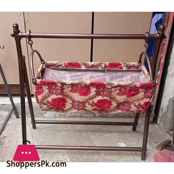 Big Bearing Heavy Gauge Pipe Born Baby Swinging Cradle with Free Sleeping Net Cloth