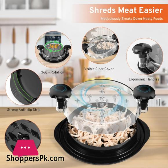Chicken Shredder Tool Twist with Transparent Lid