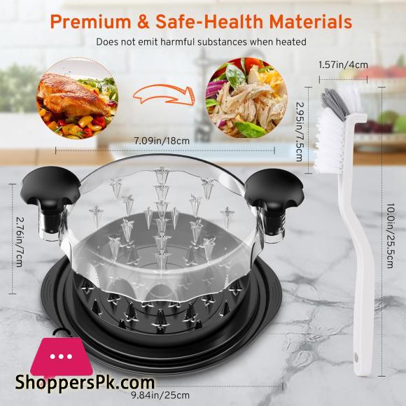 Chicken Shredder Tool Twist with Transparent Lid
