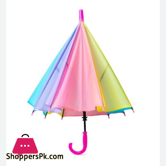 Childrens Multi Colours Rainbow Umbrella