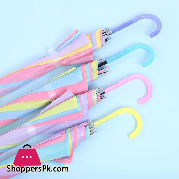Childrens Multi Colours Rainbow Umbrella