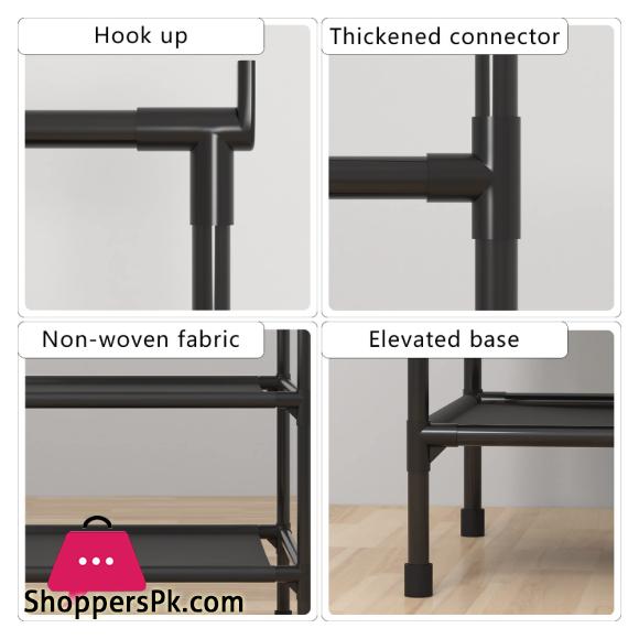 Corner Coat Rack Floor Standing Clothes Hanger Multilayer Coats Racks