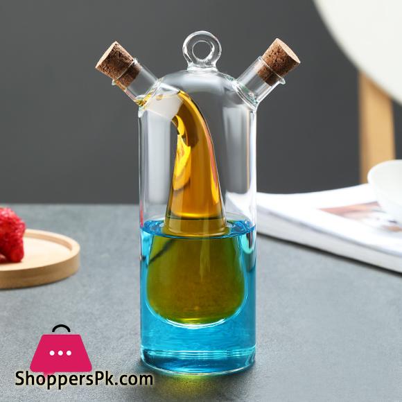 Creative Oil Bottle Dual-use Glass Oil Pot 2-in-1 Kitchen Goods 500ml + 40ml