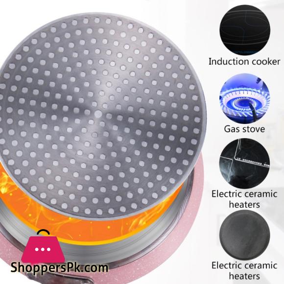 Flat Bottom Pan Pink Non-Stick Pot for Gas Stoves and Cooker Use Mini Omelettes Fried Eggs Pancake Baking Pans Multifunctional