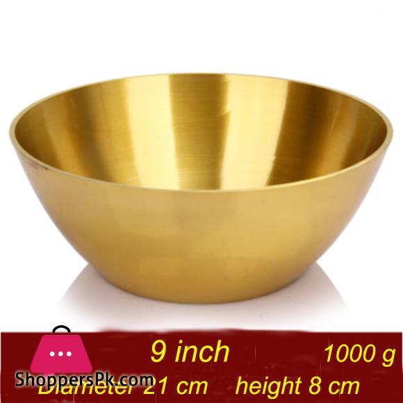 Golden Bowl Stainless Steel Salad Bowl 29cm