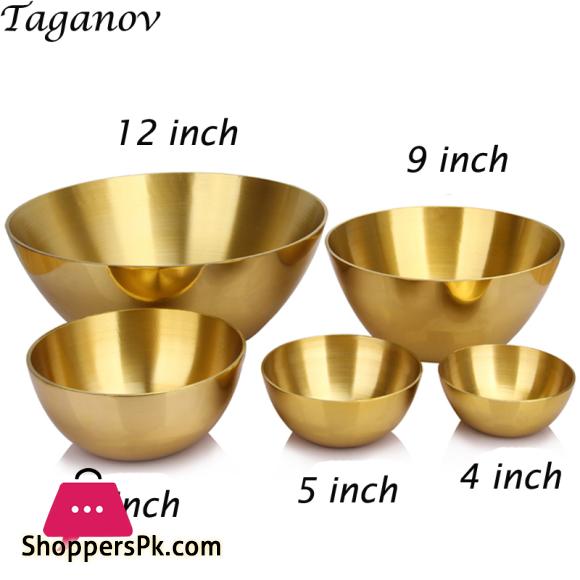 Golden Bowl Stainless Steel Salad Bowl 29cm