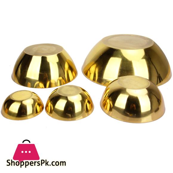 Golden Bowl Stainless Steel Salad Bowl 29cm