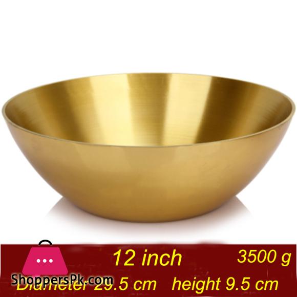Golden Bowl Stainless Steel Salad Bowl 29cm