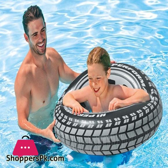 INTEX Giant Tire Tube 36 Inch Swim Ring Summer Fun Float Inflatable For Kids Baby Swimming Pool Ring Tube