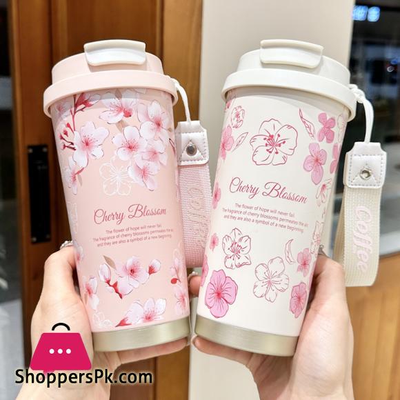 Orchid Water Bottle Impression Coffe Tumbler 528 ML