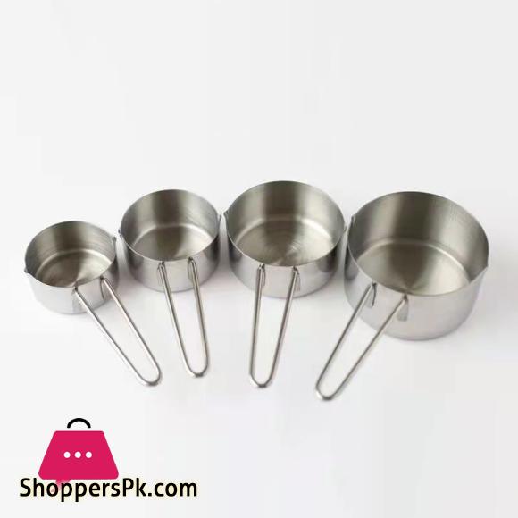 Stainless Steel Measuring Cup & Spoon Set with Accuracy Scales Gold 4PC Set
