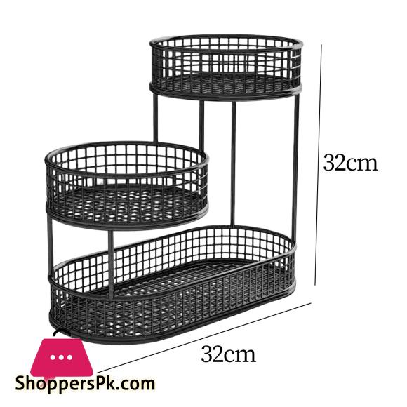 Stylish Metal Fruit Organizer for Kitchen Storage And Display