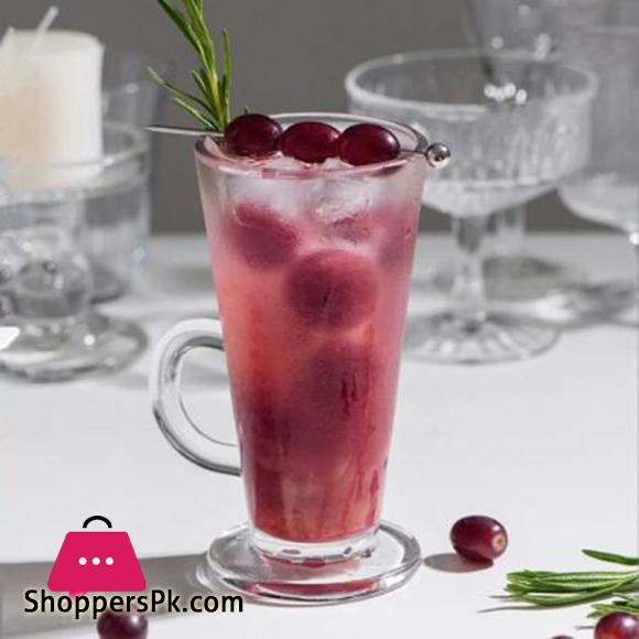 Danny Home Tall Costa Latte Glass Juice Cocktail Mug Set of 2