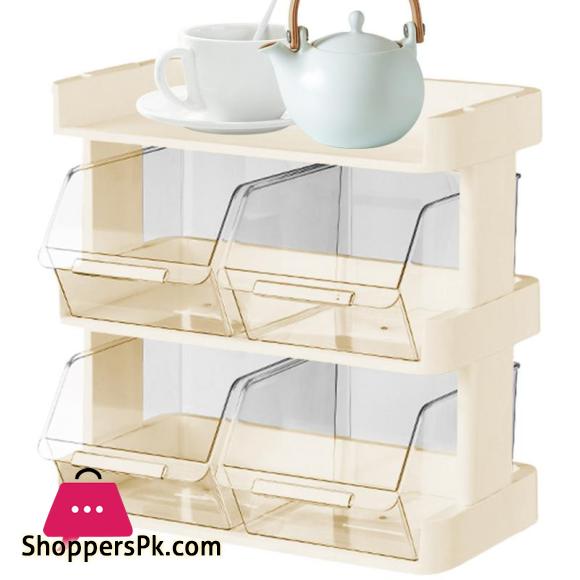 Tea Bag Shelf Organizer Coffee Pod Organizer Large Capacity Tea Bag Holder Two layers