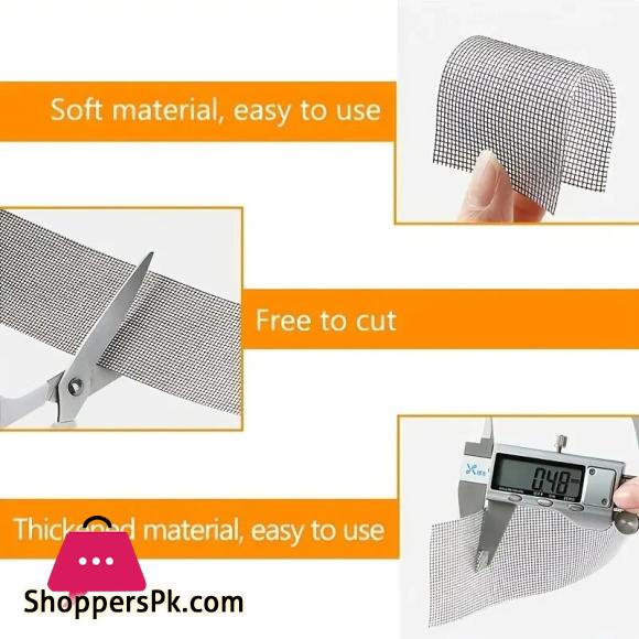 Window Screen Repair Tape Self Adhesive Mesh Tape Net Door Fix Patch Anti Insect Holes Repairing