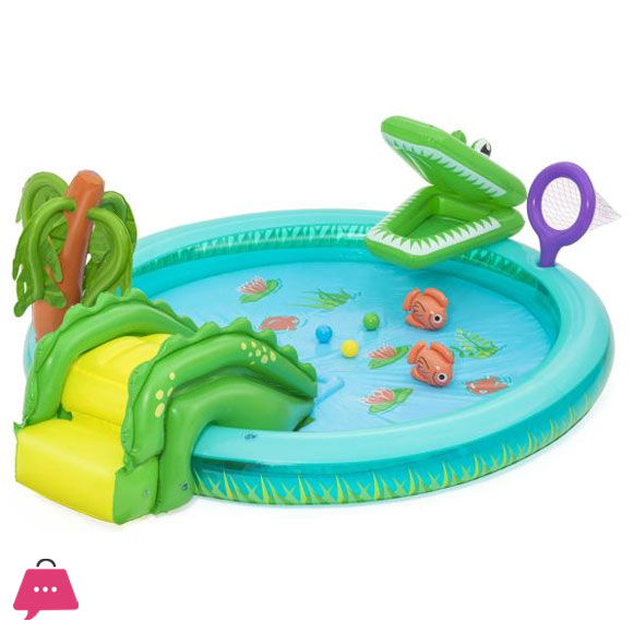 Bestway Crocodile Cove legeland 74 inch x 71 inch x 28.5 inch/2.24m x 1.81m x 72cm