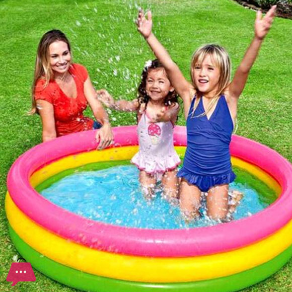 Bestway genuine Three-Ring inflatable Baby Swimming Pool 60 x 12 Inch - 51103