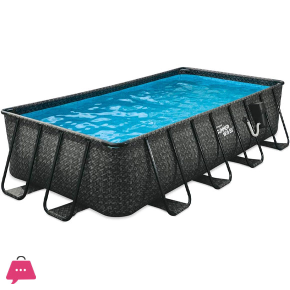 Bestway OUTDOOR YARD FAMILY ABOVE GROUND SWIMMING POOL Rectangular Bracket Pool Set WITH Accessories 24 Feet x 52 Inch - 561KG