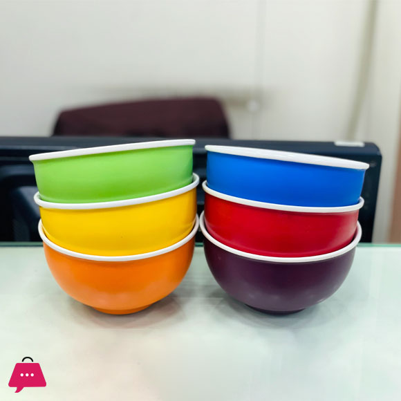 Colorful Ceramic Cereal Bowls - Set of 6, 24 Oz Soup Bowls, Microwave and Dishwasher Safe